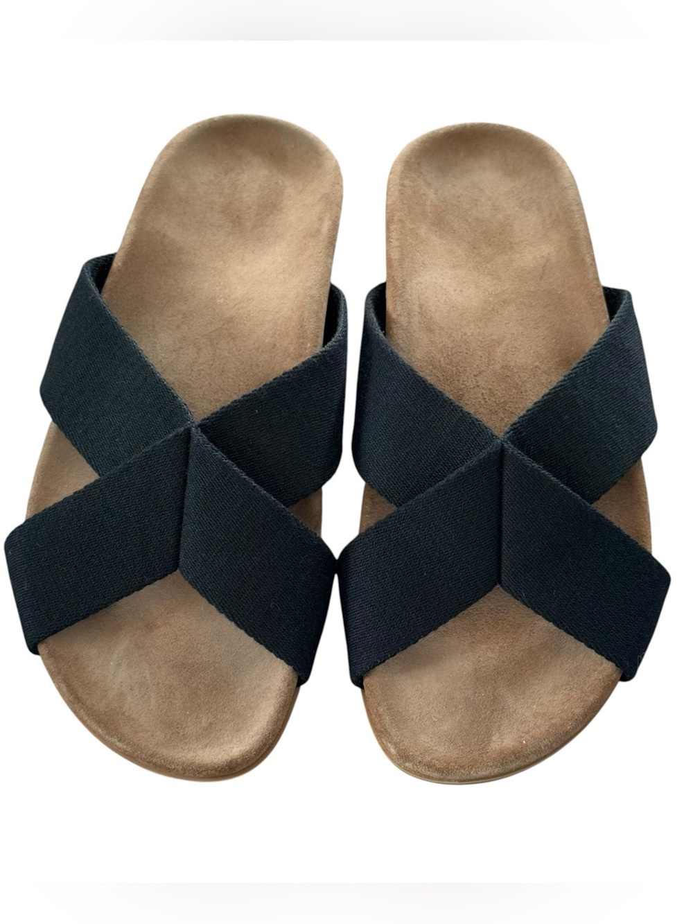 Jenni Kayne Cotton Black Crossover Sandals Size 39 US 9